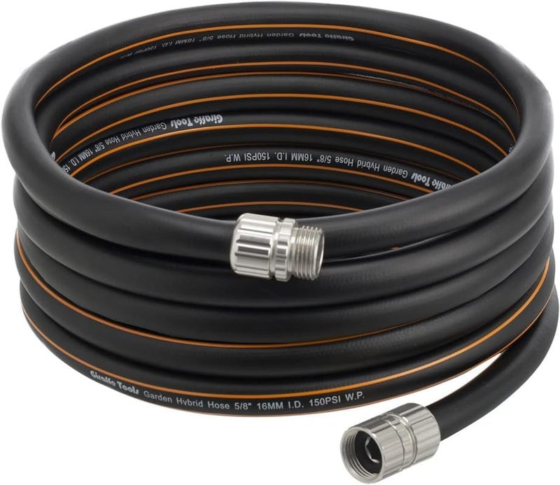 Giraffe Tools Garden Hose 20ft x 5/8", Custom Length, Heavy Duty, No Kink, Flexible, Rubber Garden Hose, Leakproof Water Hose with Male to Female Fittings, 600 Burst PSI - Image 1